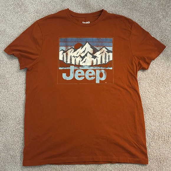Vintage Jeep Car T-Shirt Orange - Picture 1 of 4